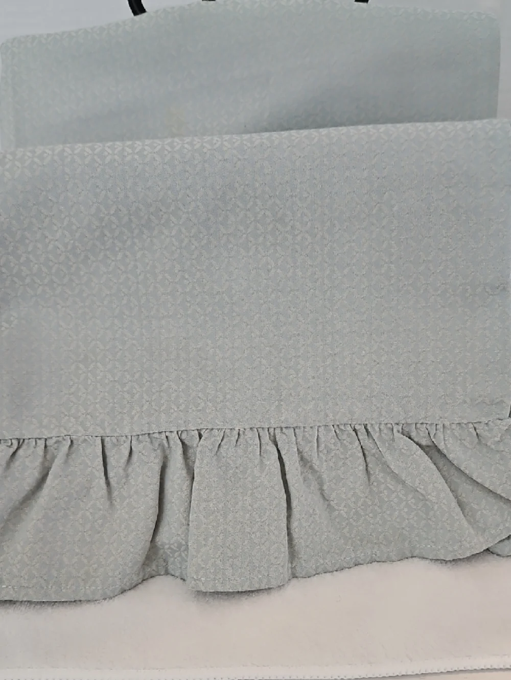 Ralph Lauren Blue Sage Woven Ruffle Hem Cotton Standard Pillowcase Set